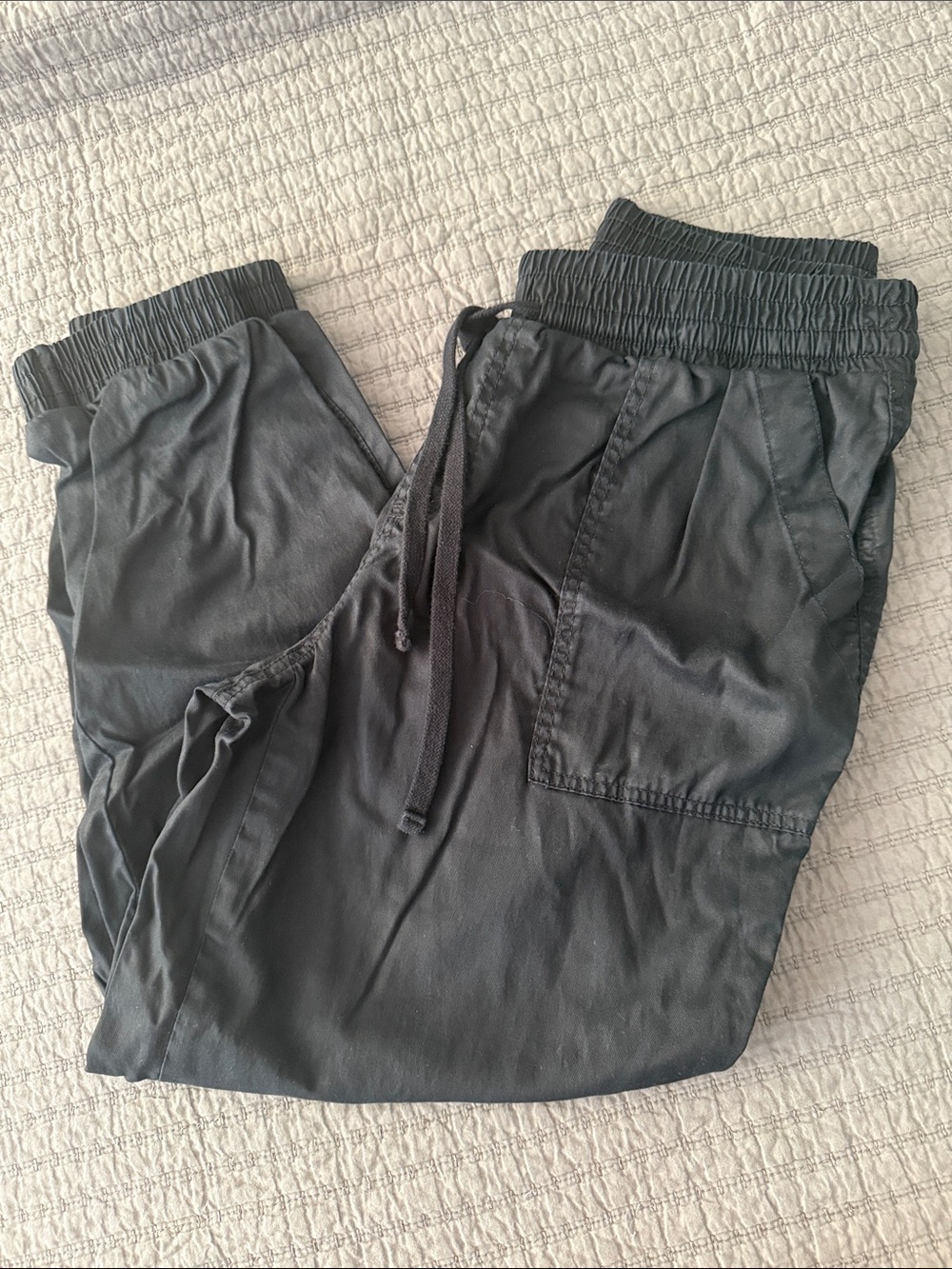 a new day Men's Black Elastic Drawstring Joggers